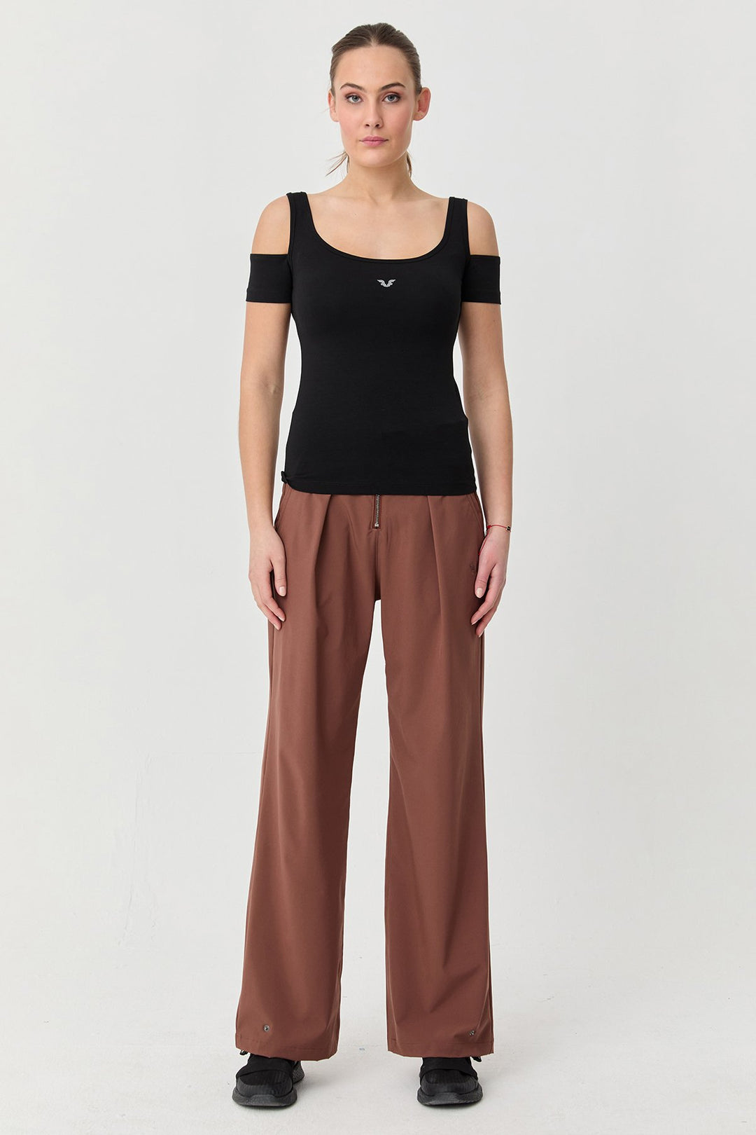 Damen-Sport-T-Shirt aus Baumwoll-Lycra