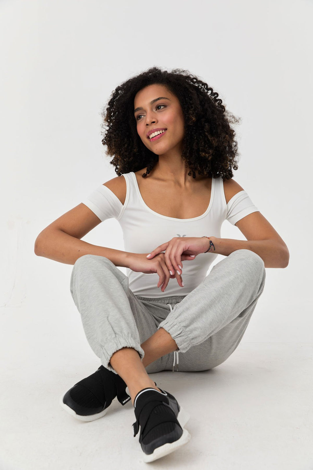 Damen-Sport-T-Shirt aus Baumwoll-Lycra