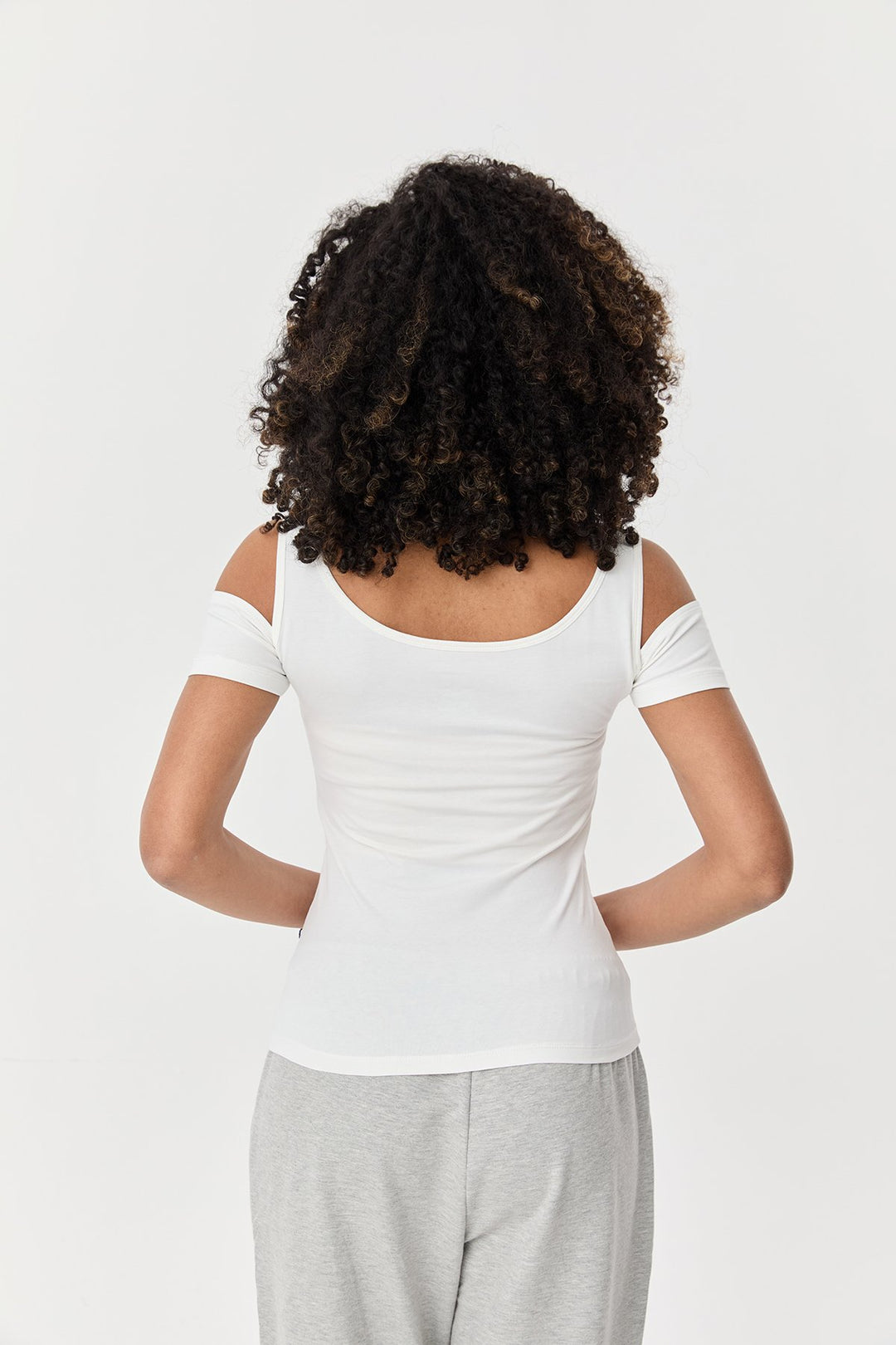 Damen-Sport-T-Shirt aus Baumwoll-Lycra