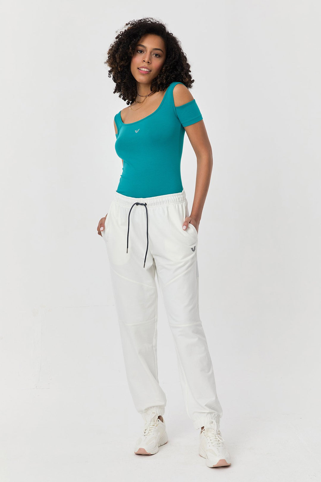 Damen-Sport-T-Shirt aus Baumwoll-Lycra