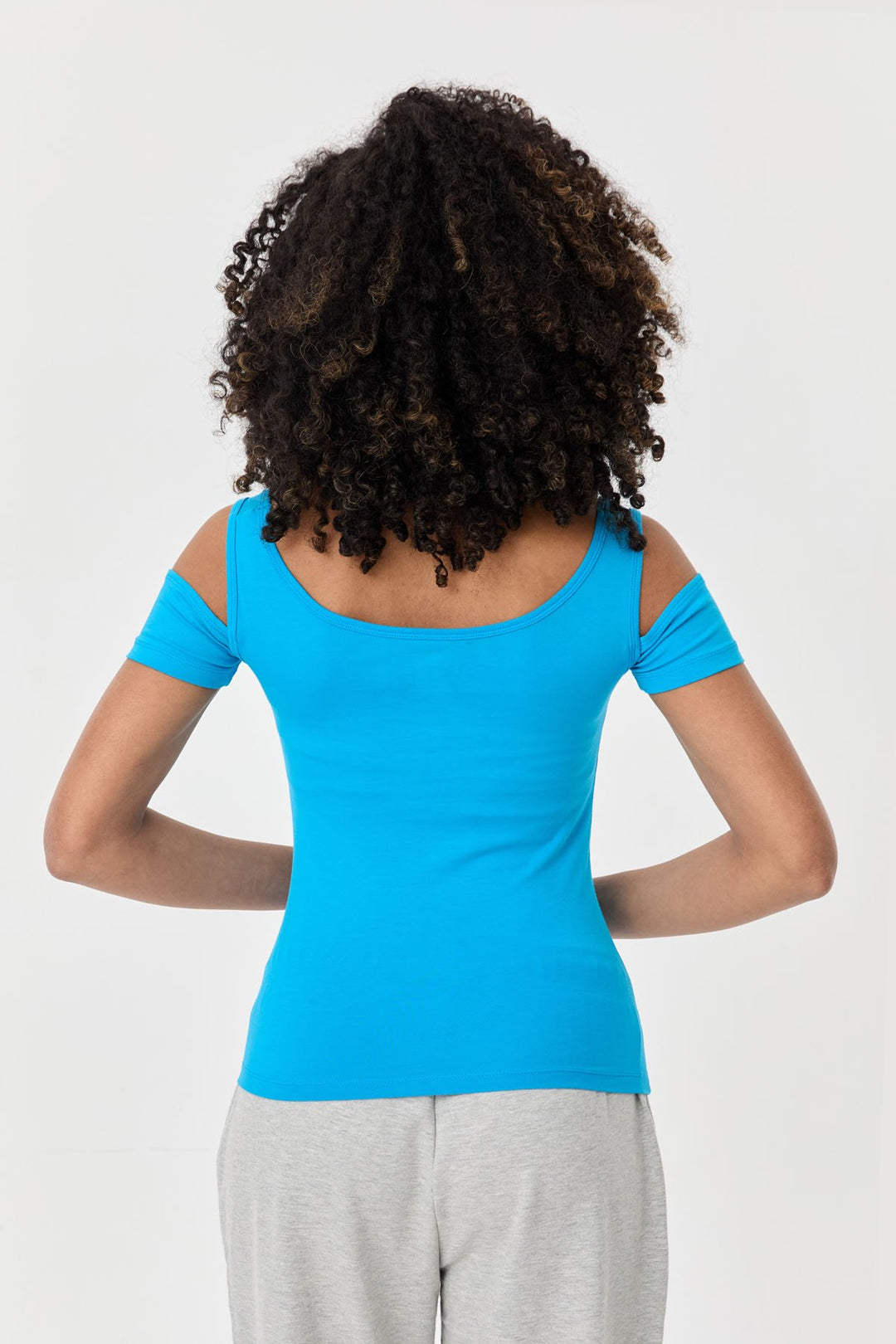 Damen-Sport-T-Shirt aus Baumwoll-Lycra