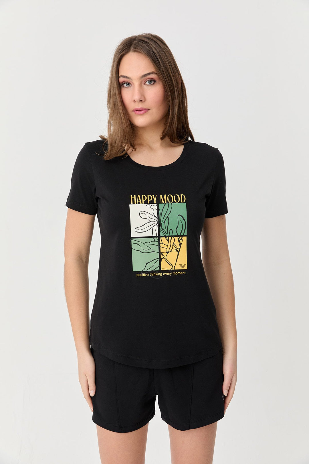 Bedrucktes Damen-T-Shirt aus Baumwolle