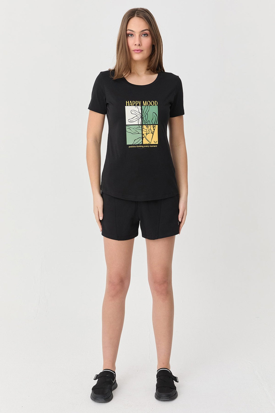 Bedrucktes Damen-T-Shirt aus Baumwolle