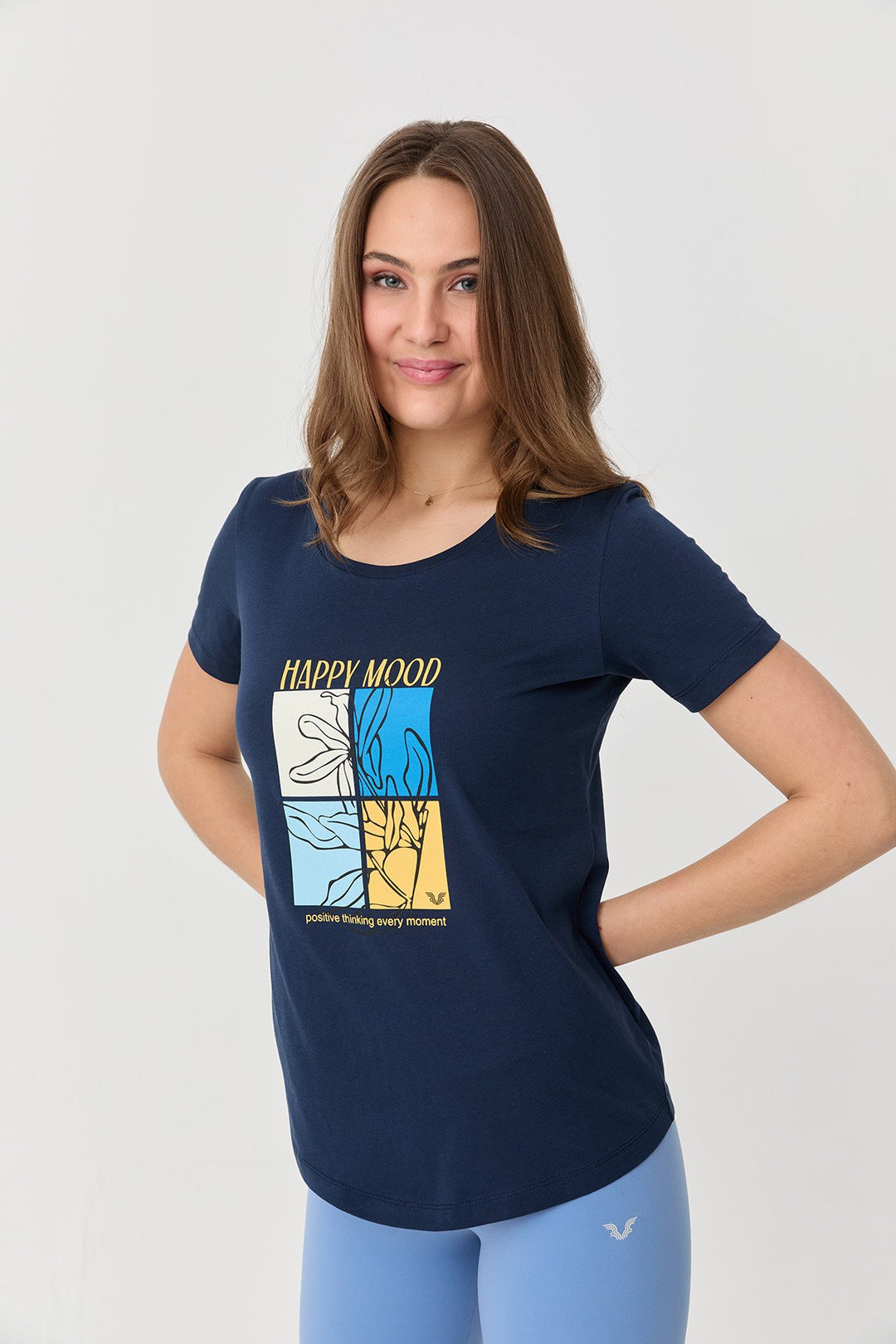 Bedrucktes Damen-T-Shirt aus Baumwolle