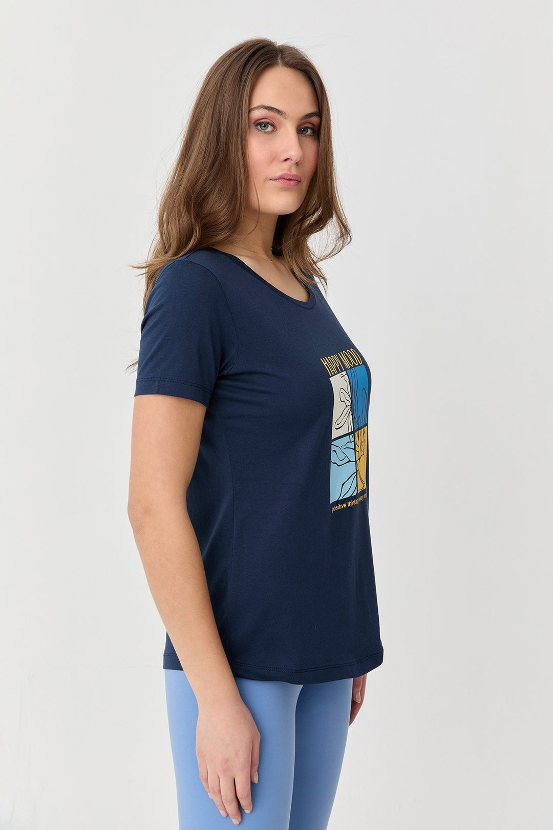 Bedrucktes Damen-T-Shirt aus Baumwolle