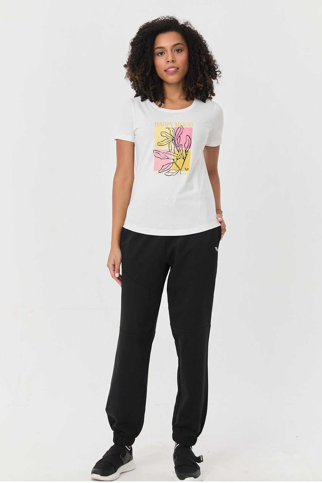 Bedrucktes Damen-T-Shirt aus Baumwolle