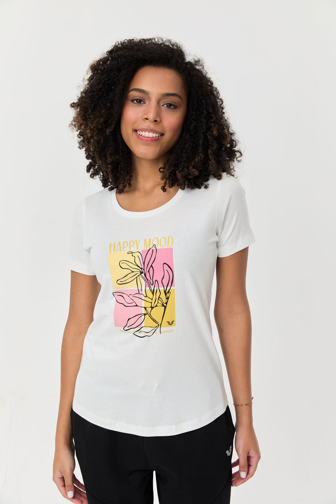 Bedrucktes Damen-T-Shirt aus Baumwolle