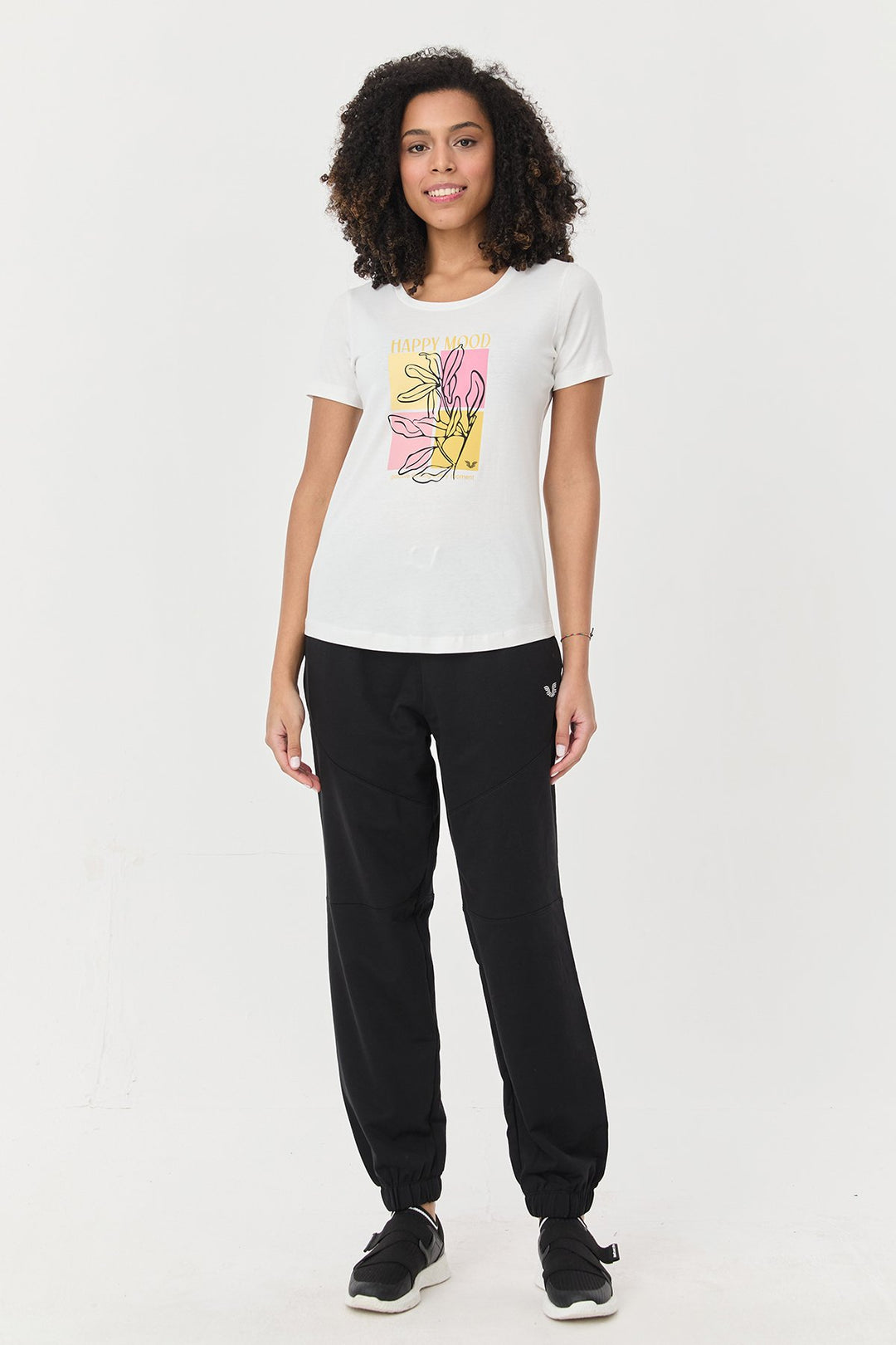 Bedrucktes Damen-T-Shirt aus Baumwolle