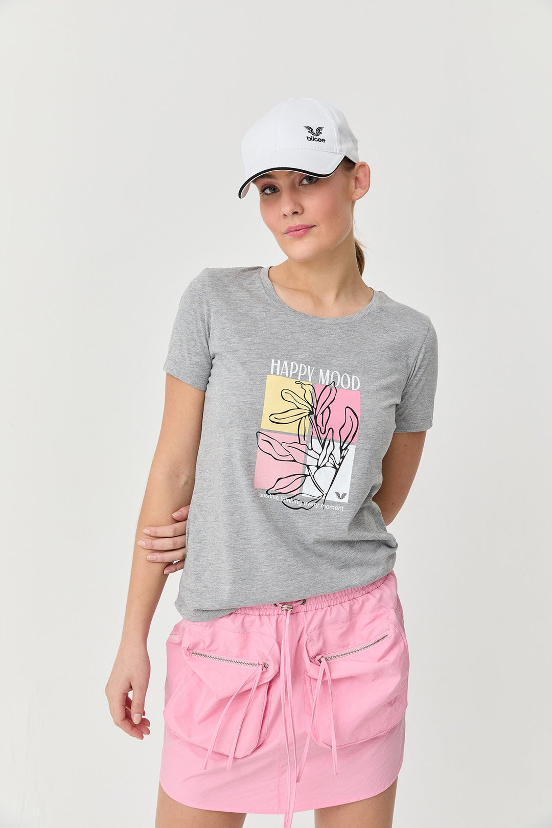 Bedrucktes Damen-T-Shirt aus Baumwolle