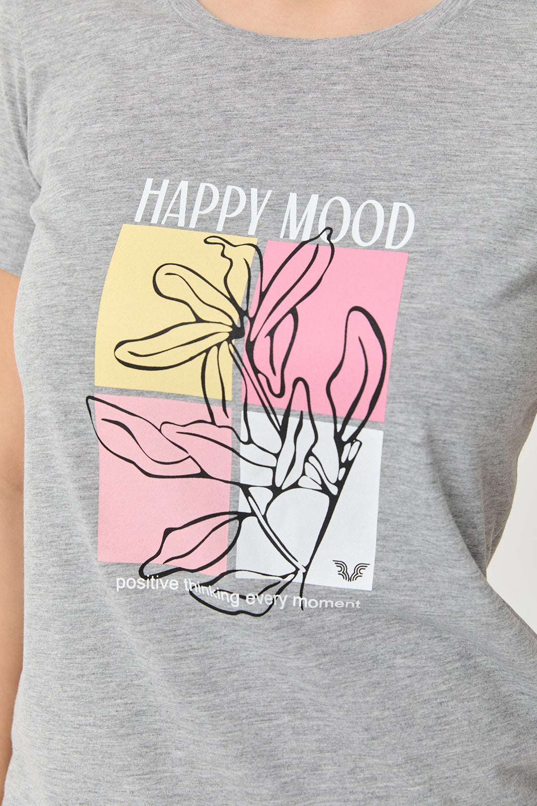 Bedrucktes Damen-T-Shirt aus Baumwolle