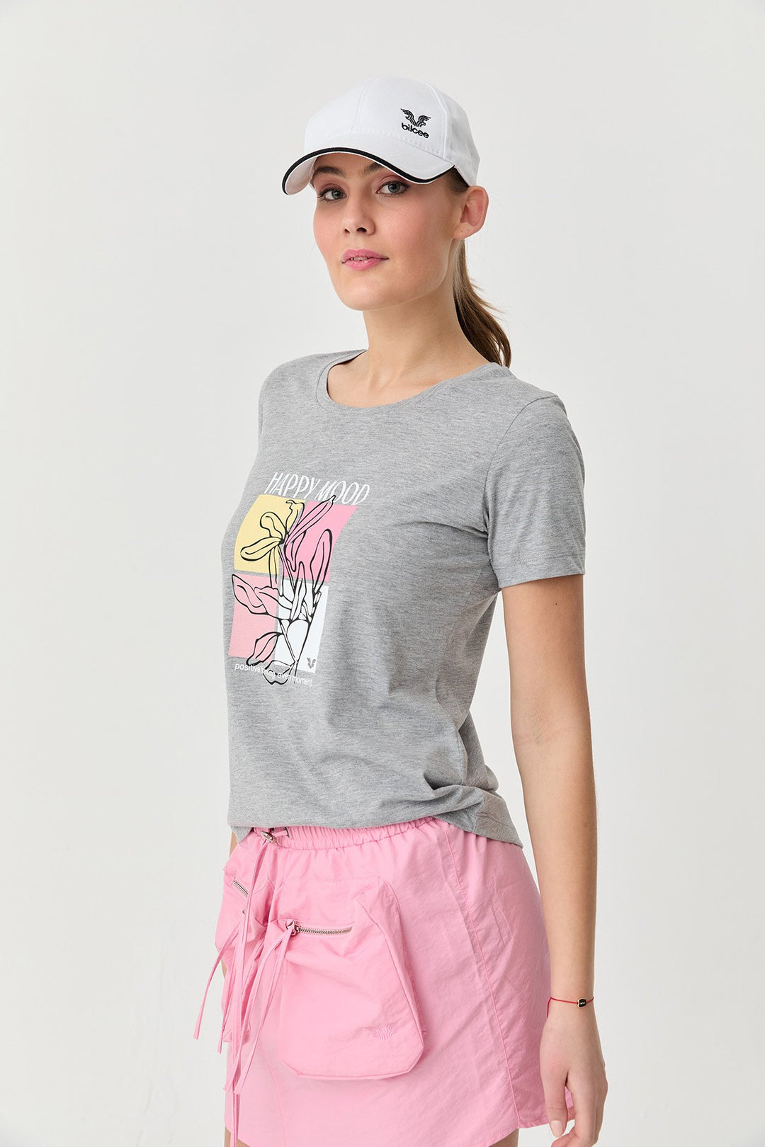 Bedrucktes Damen-T-Shirt aus Baumwolle