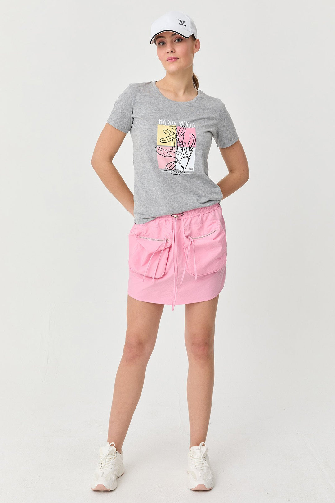 Bedrucktes Damen-T-Shirt aus Baumwolle