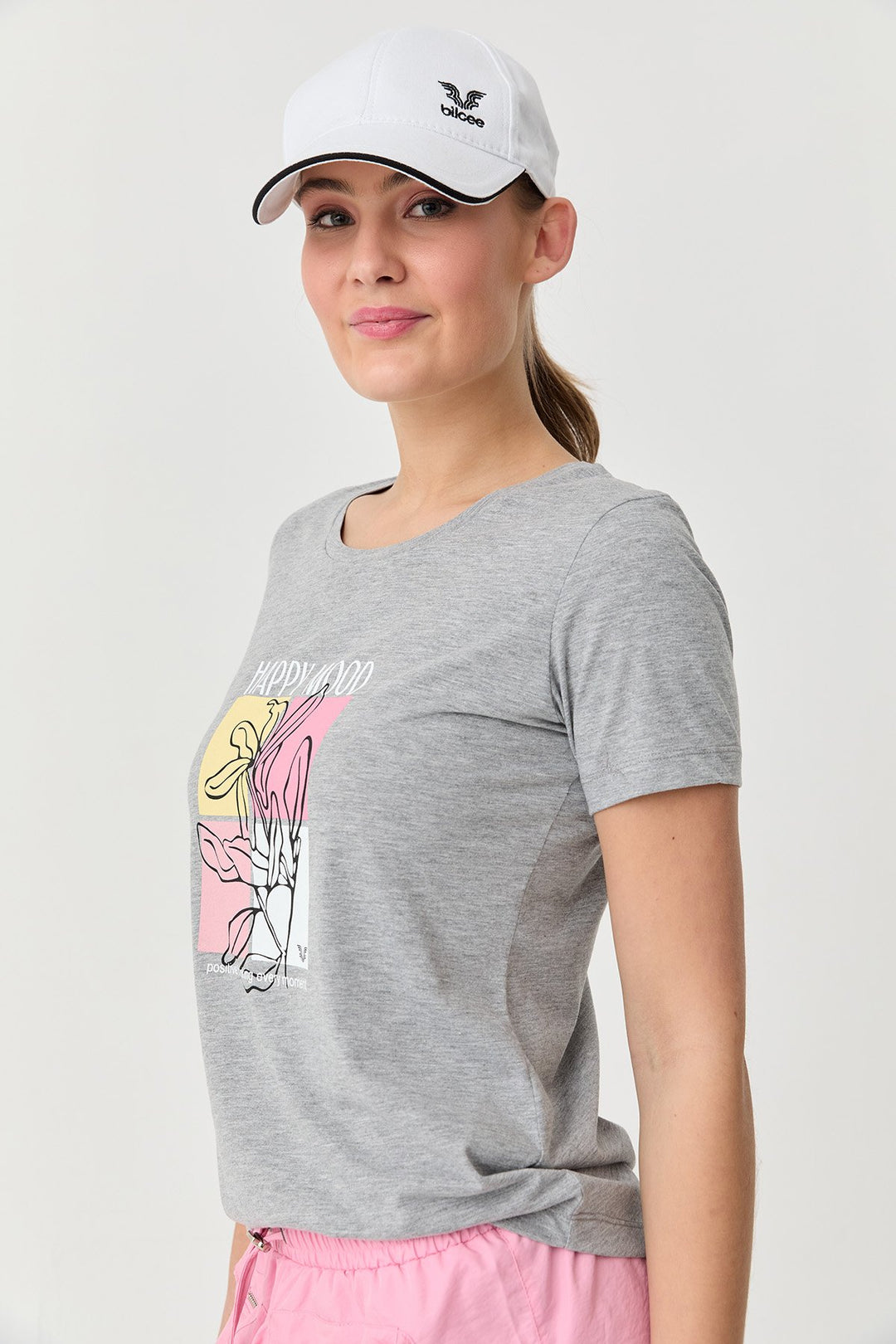 Bedrucktes Damen-T-Shirt aus Baumwolle