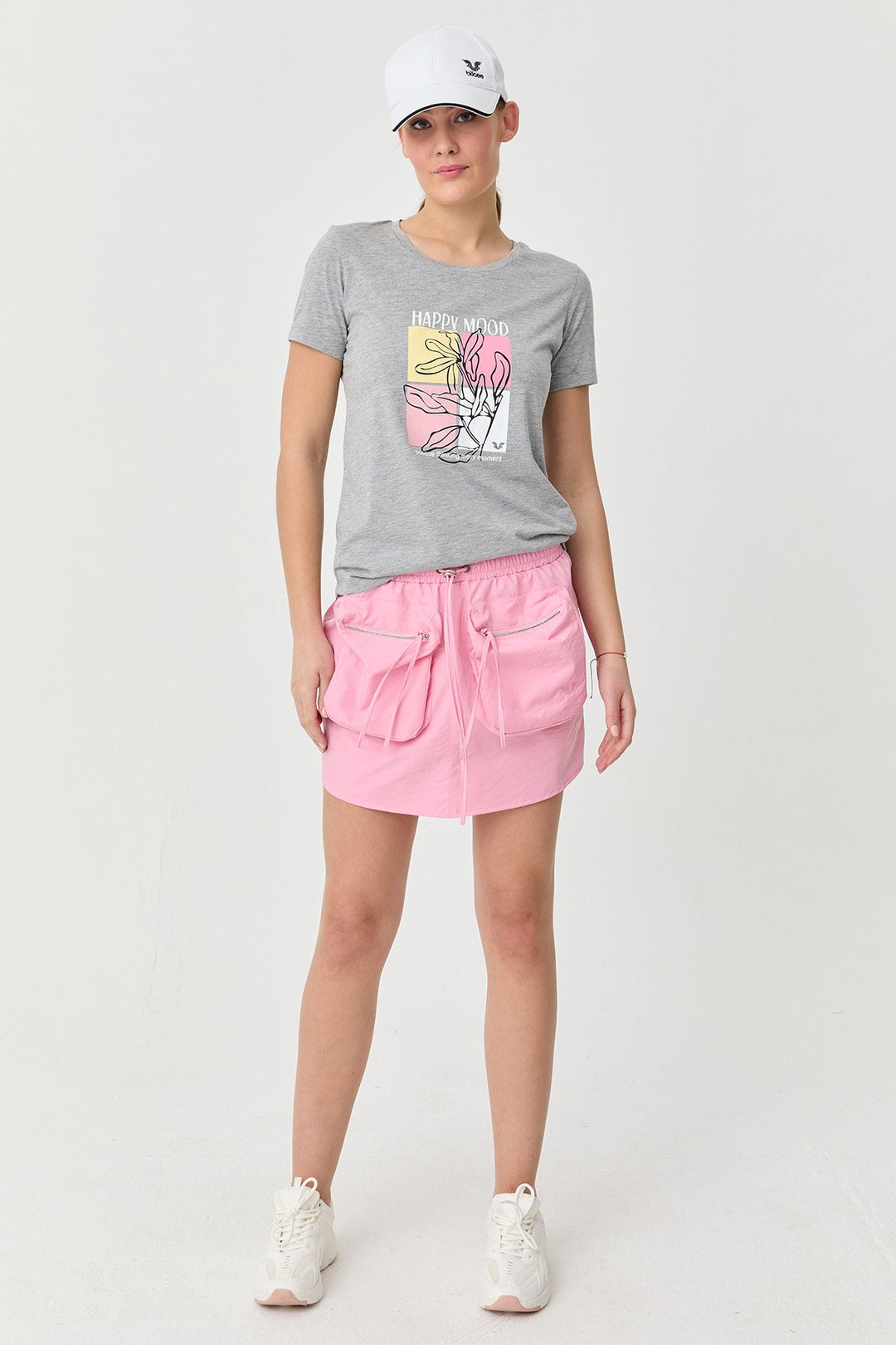 Bedrucktes Damen-T-Shirt aus Baumwolle