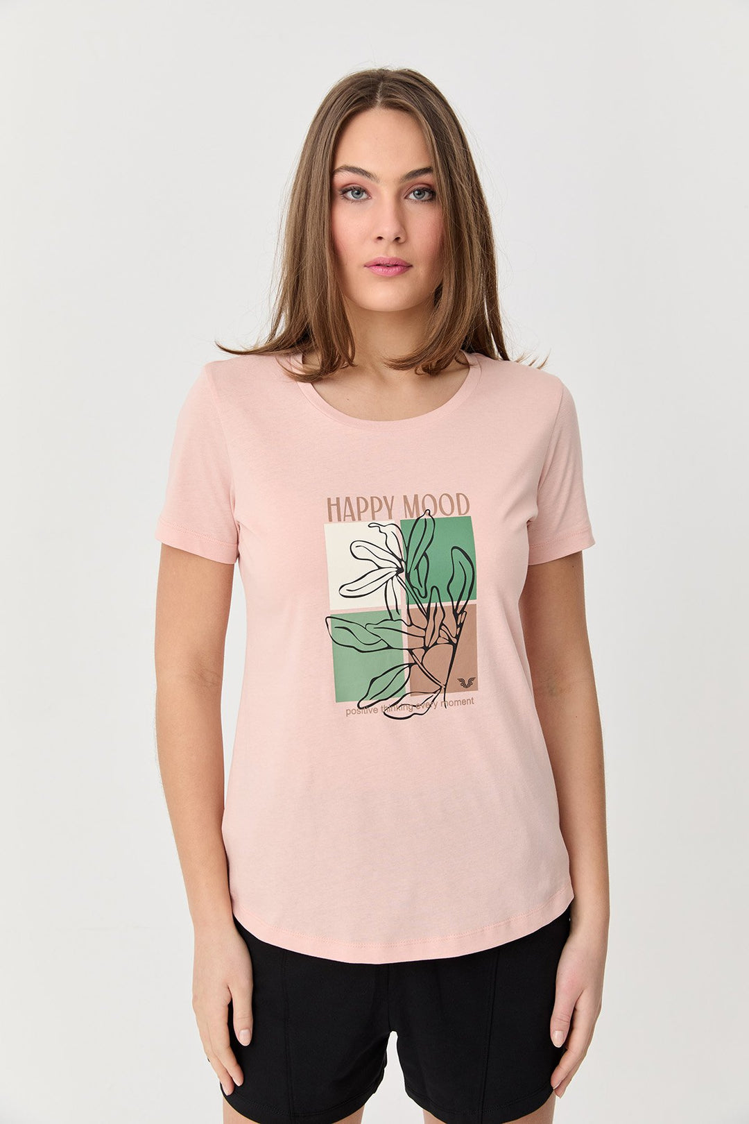 Bedrucktes Damen-T-Shirt aus Baumwolle