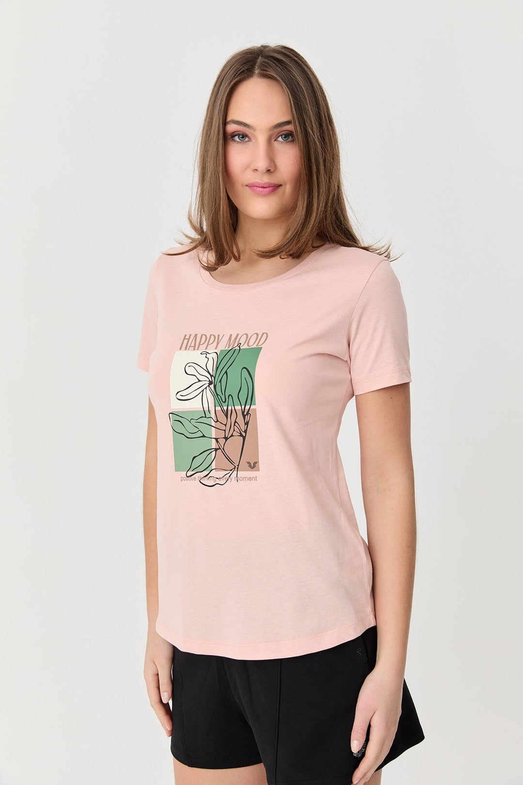 Bedrucktes Damen-T-Shirt aus Baumwolle