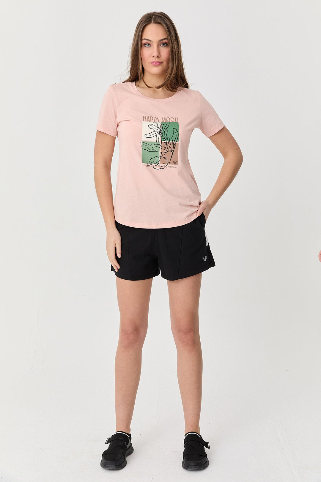 Bedrucktes Damen-T-Shirt aus Baumwolle