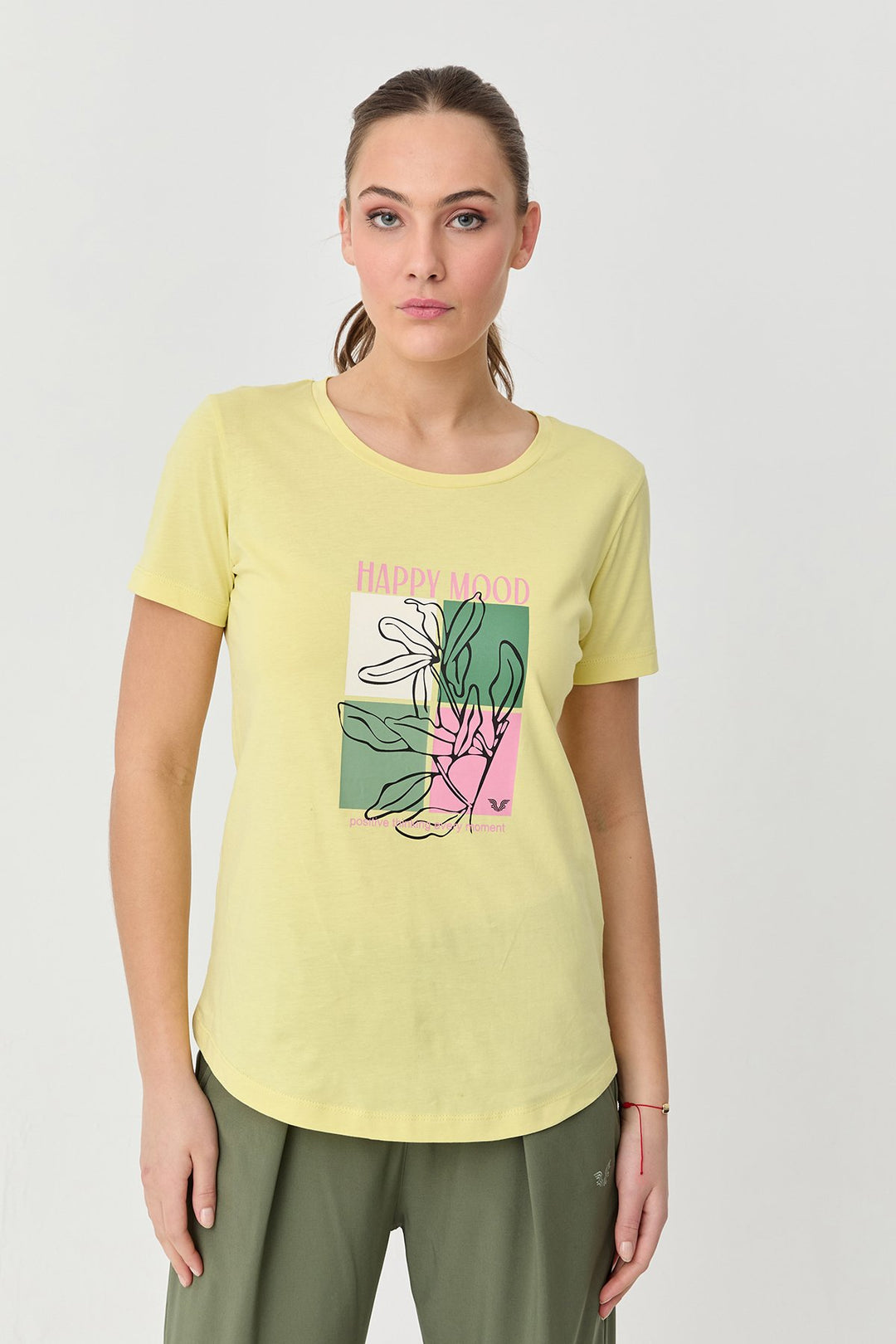 Bedrucktes Damen-T-Shirt aus Baumwolle