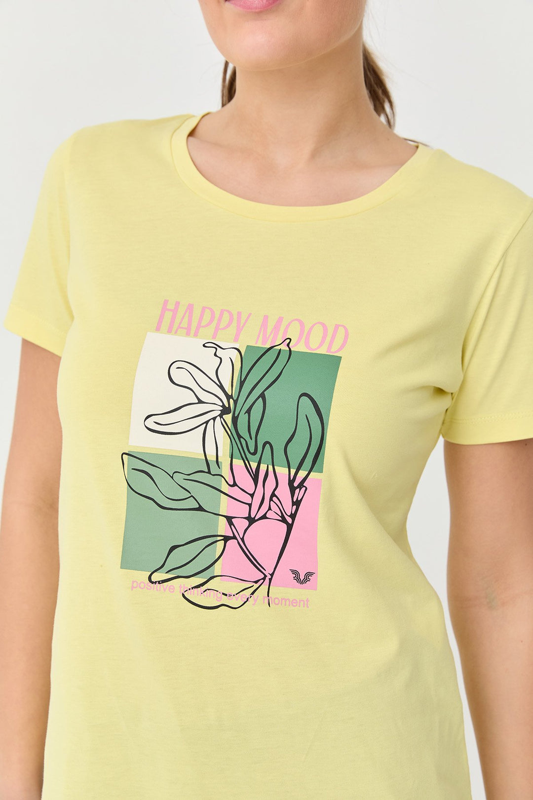 Bedrucktes Damen-T-Shirt aus Baumwolle