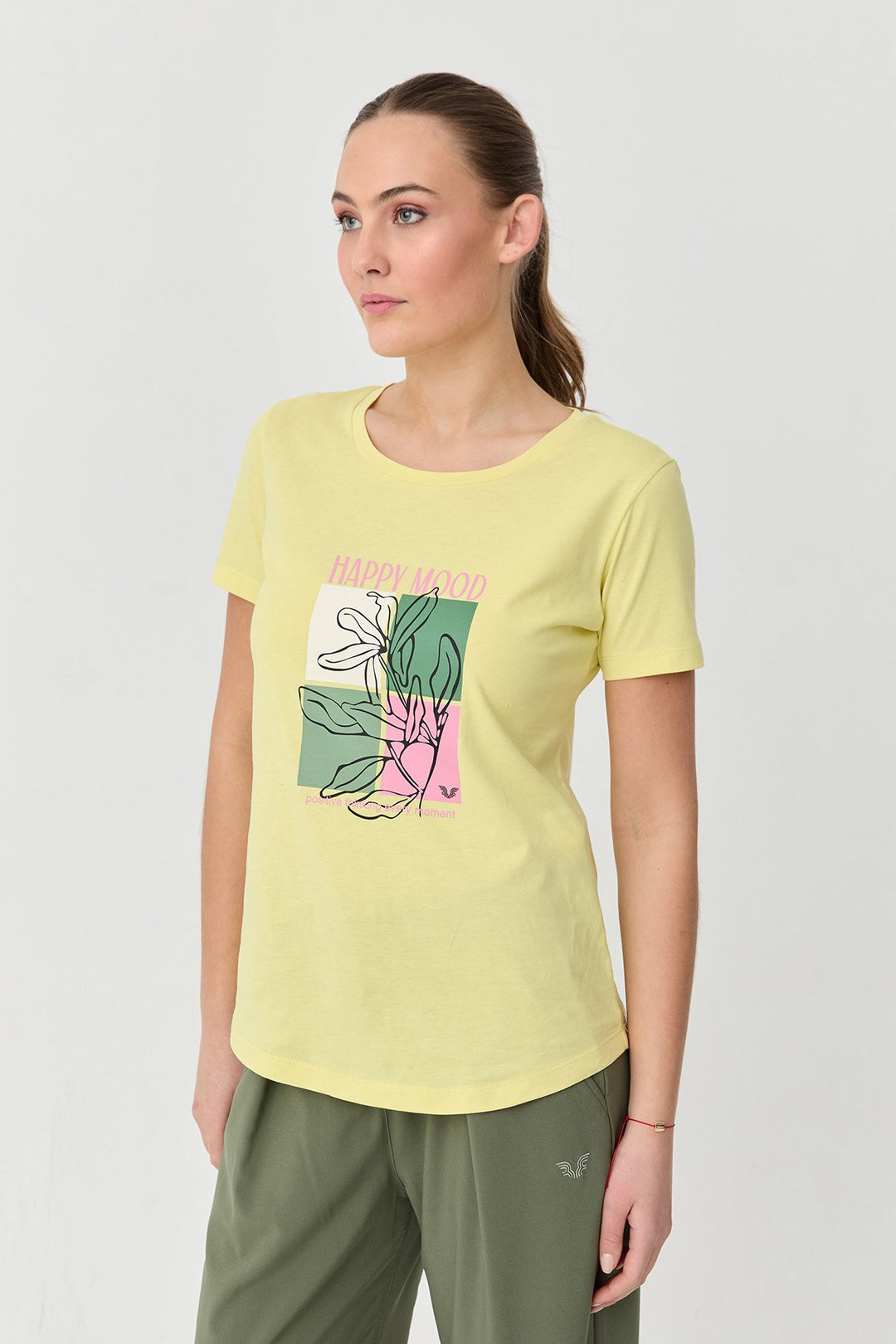 Bedrucktes Damen-T-Shirt aus Baumwolle