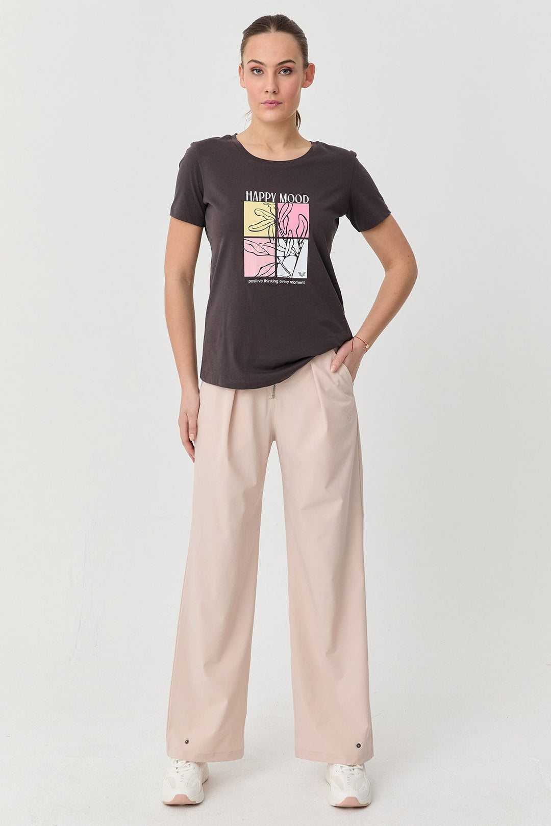 Bedrucktes Damen-T-Shirt aus Baumwolle