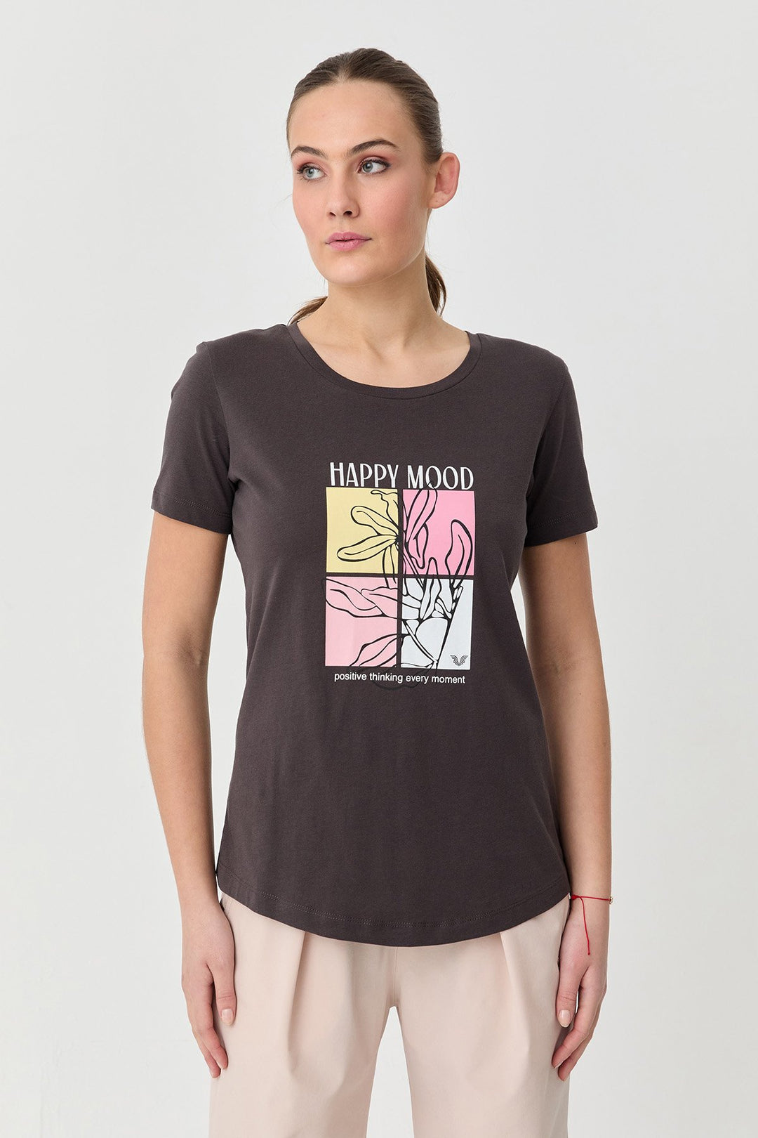 Bedrucktes Damen-T-Shirt aus Baumwolle