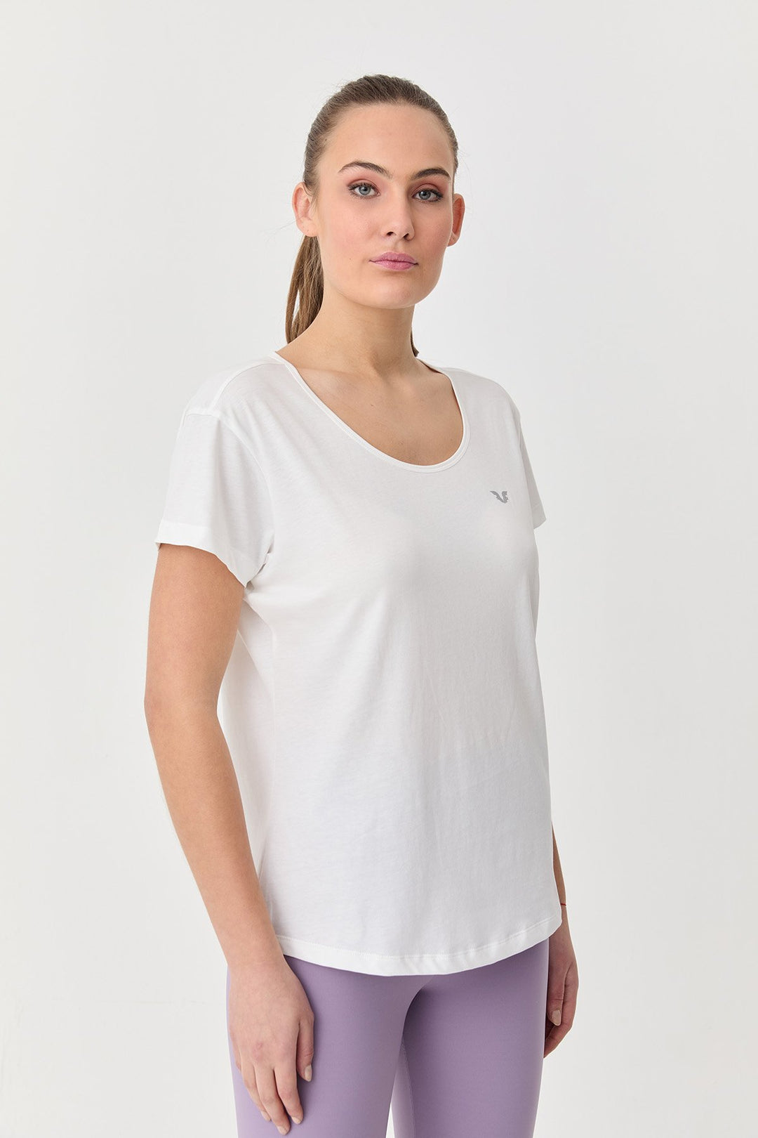 Damen Baumwolle Kurzarm T-Shirt