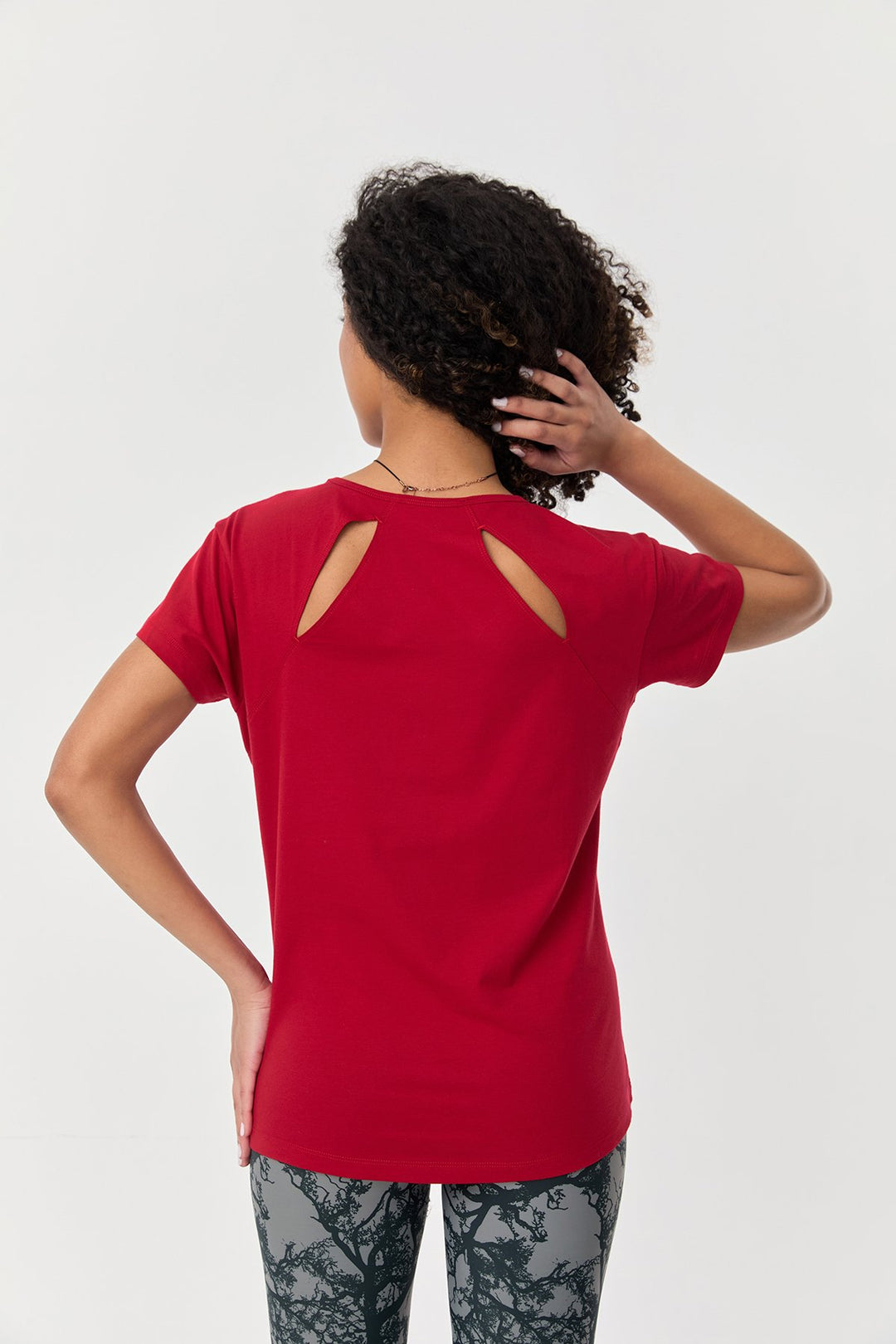 Damen Baumwolle Kurzarm T-Shirt