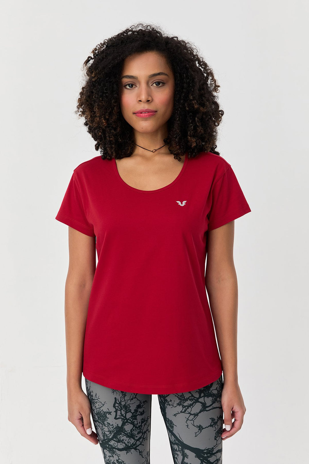 Damen Baumwolle Kurzarm T-Shirt