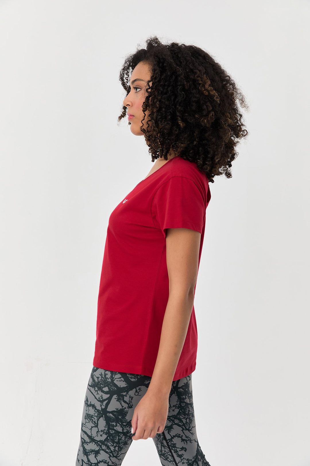 Damen Baumwolle Kurzarm T-Shirt