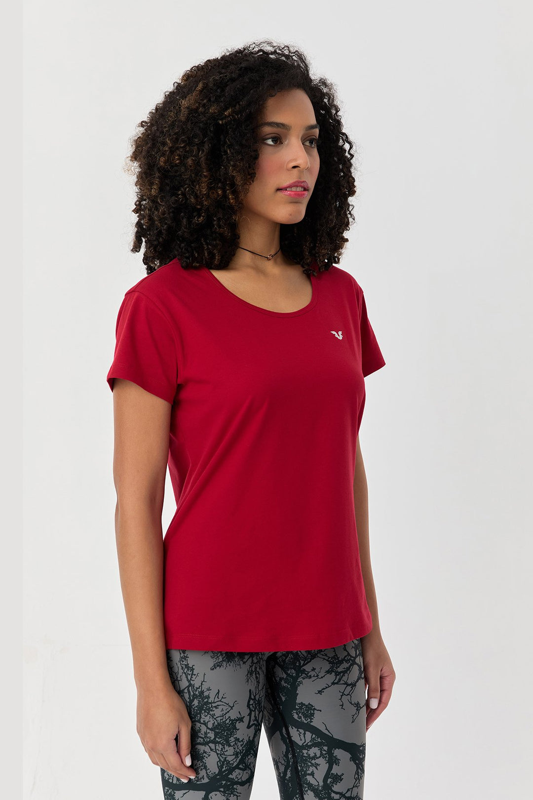 Damen Baumwolle Kurzarm T-Shirt