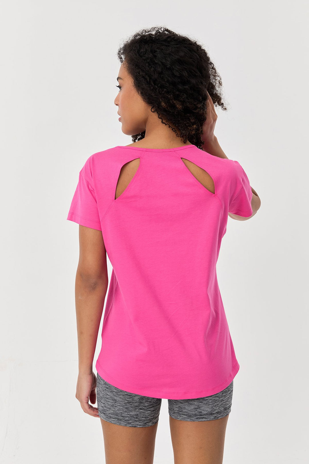 Damen Baumwolle Kurzarm T-Shirt