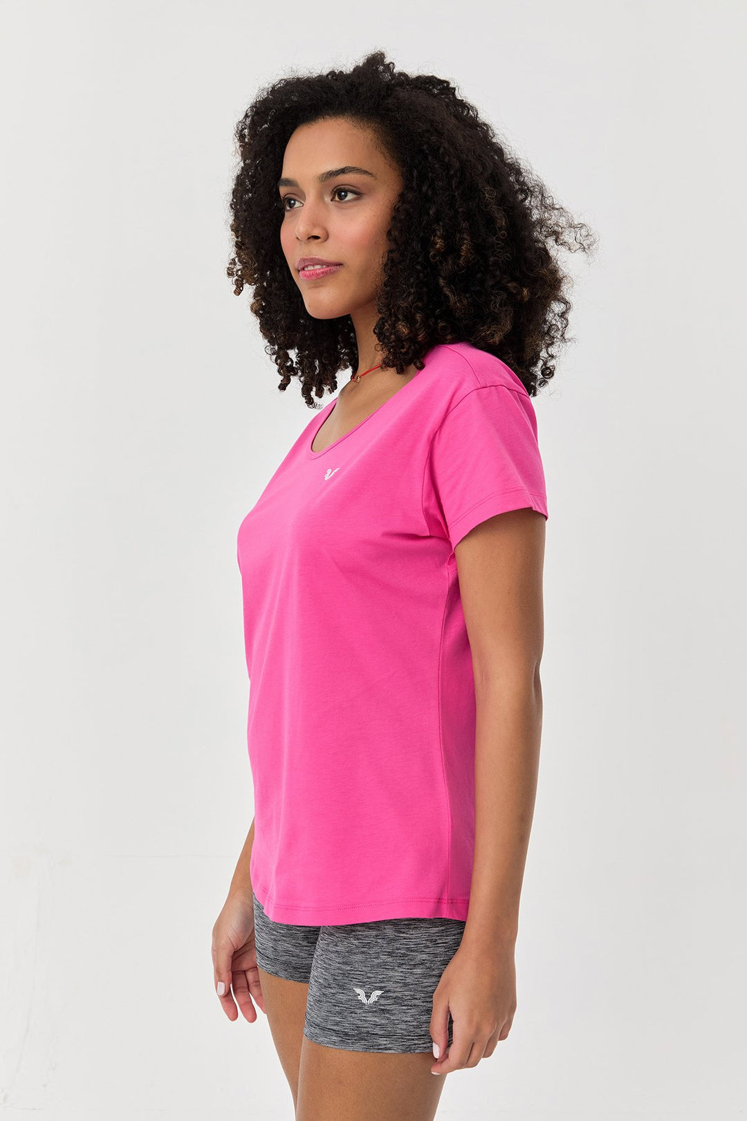 Damen Baumwolle Kurzarm T-Shirt