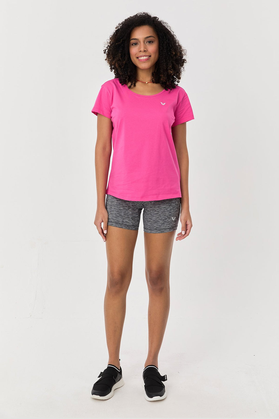 Damen Baumwolle Kurzarm T-Shirt