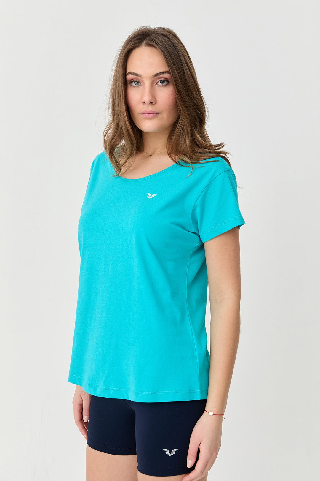 Damen Baumwolle Kurzarm T-Shirt