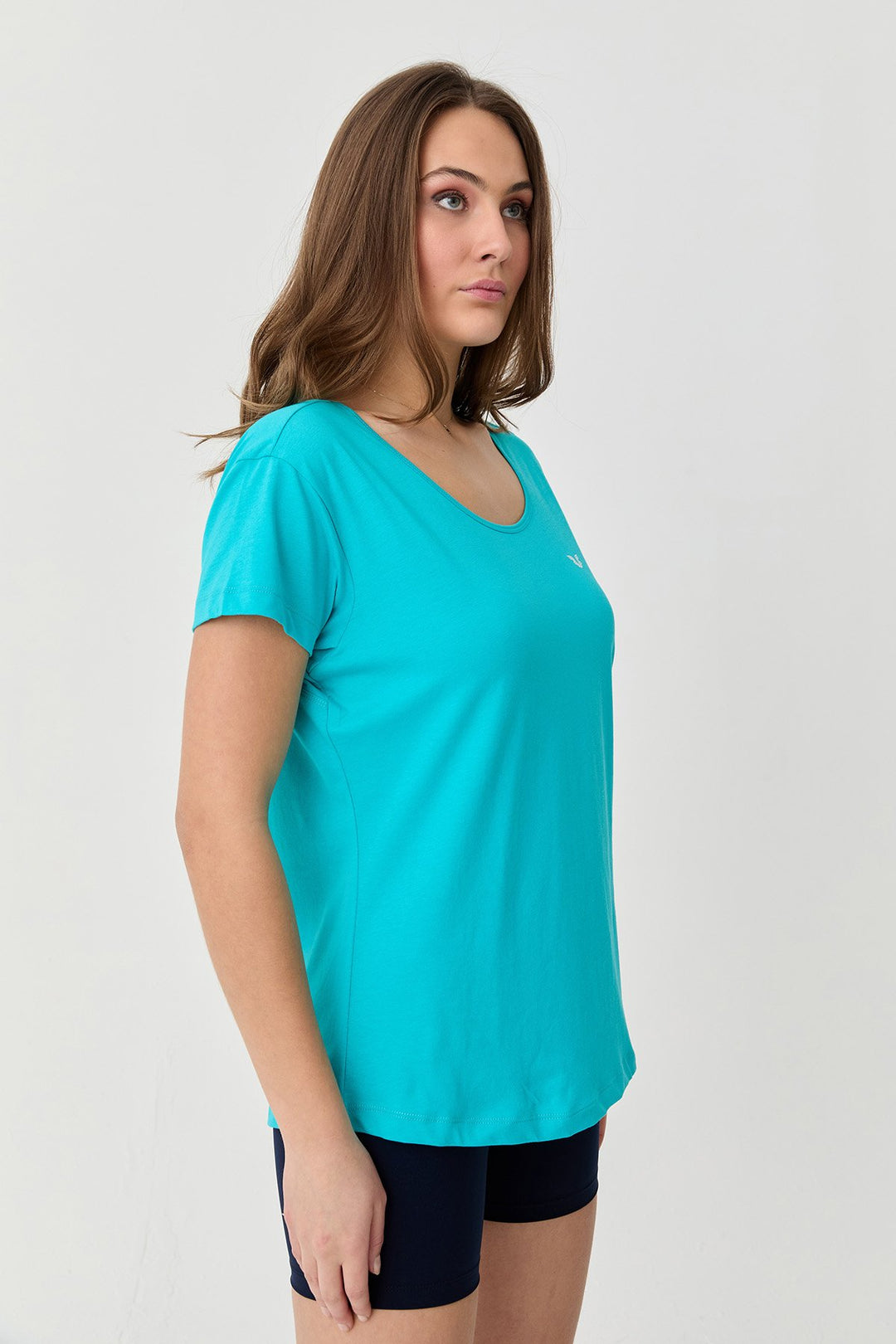 Damen Baumwolle Kurzarm T-Shirt