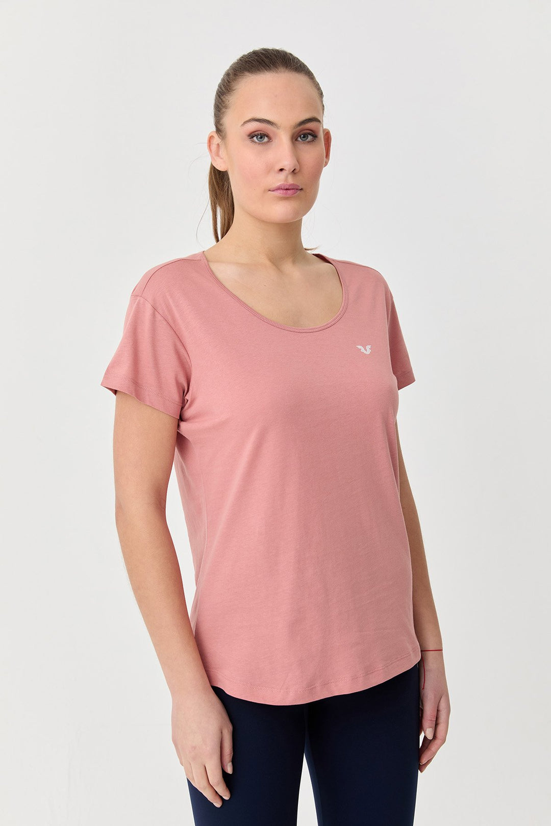 Damen Baumwolle Kurzarm T-Shirt