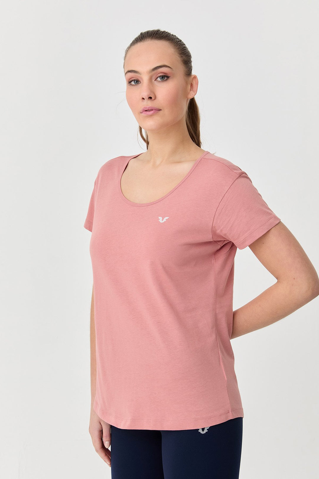 Damen Baumwolle Kurzarm T-Shirt