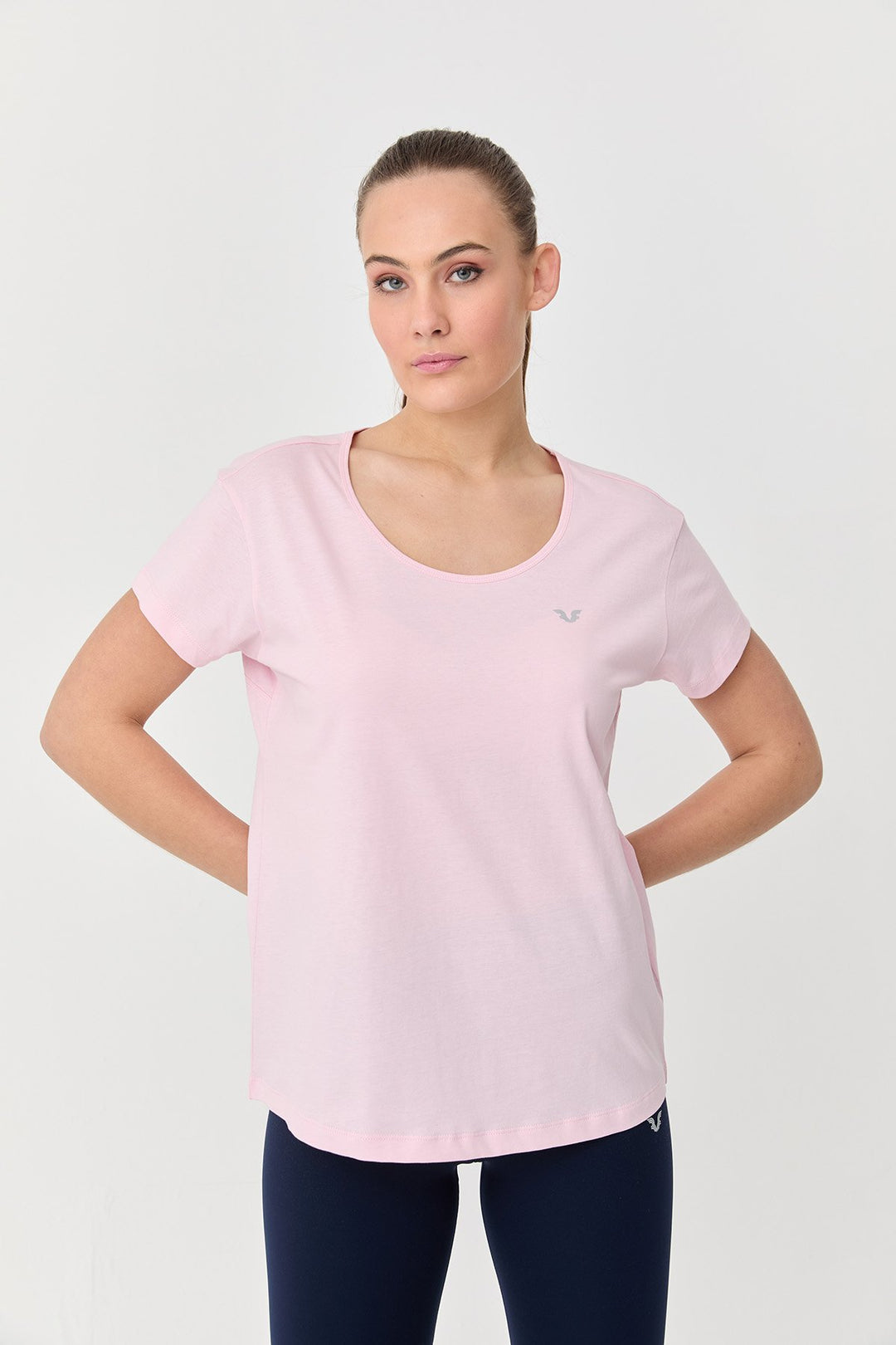 Damen Baumwolle Kurzarm T-Shirt