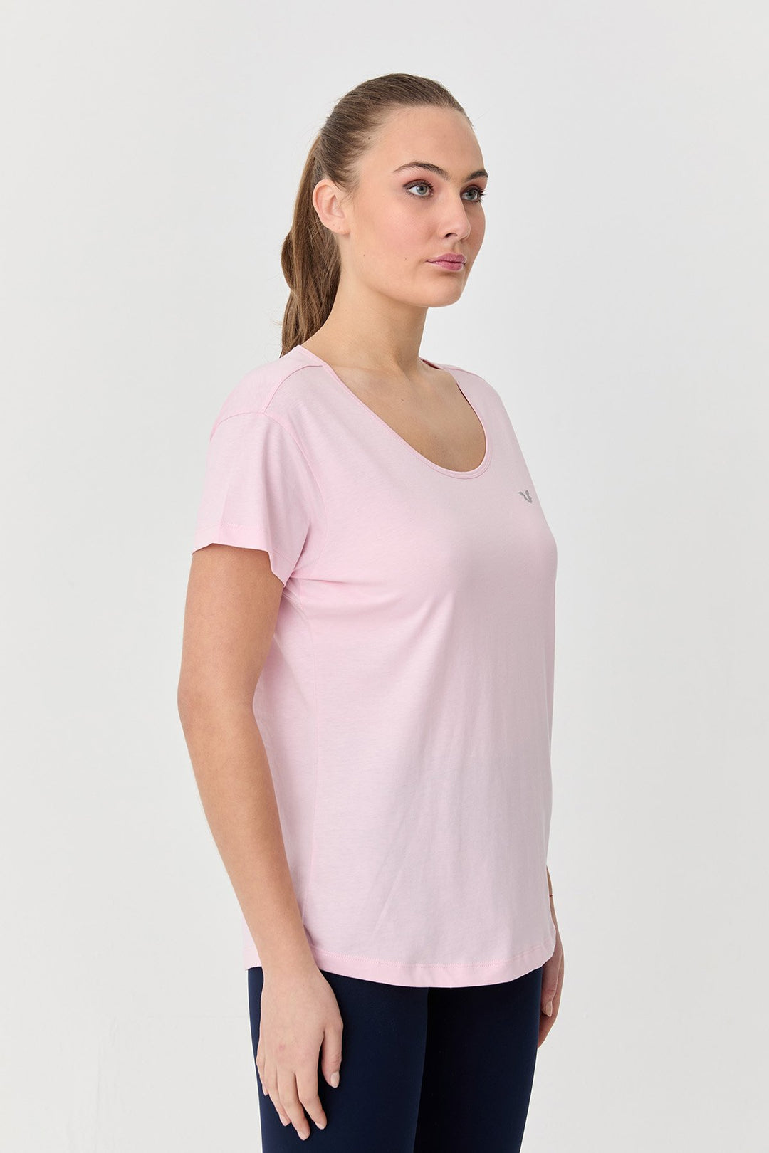 Damen Baumwolle Kurzarm T-Shirt
