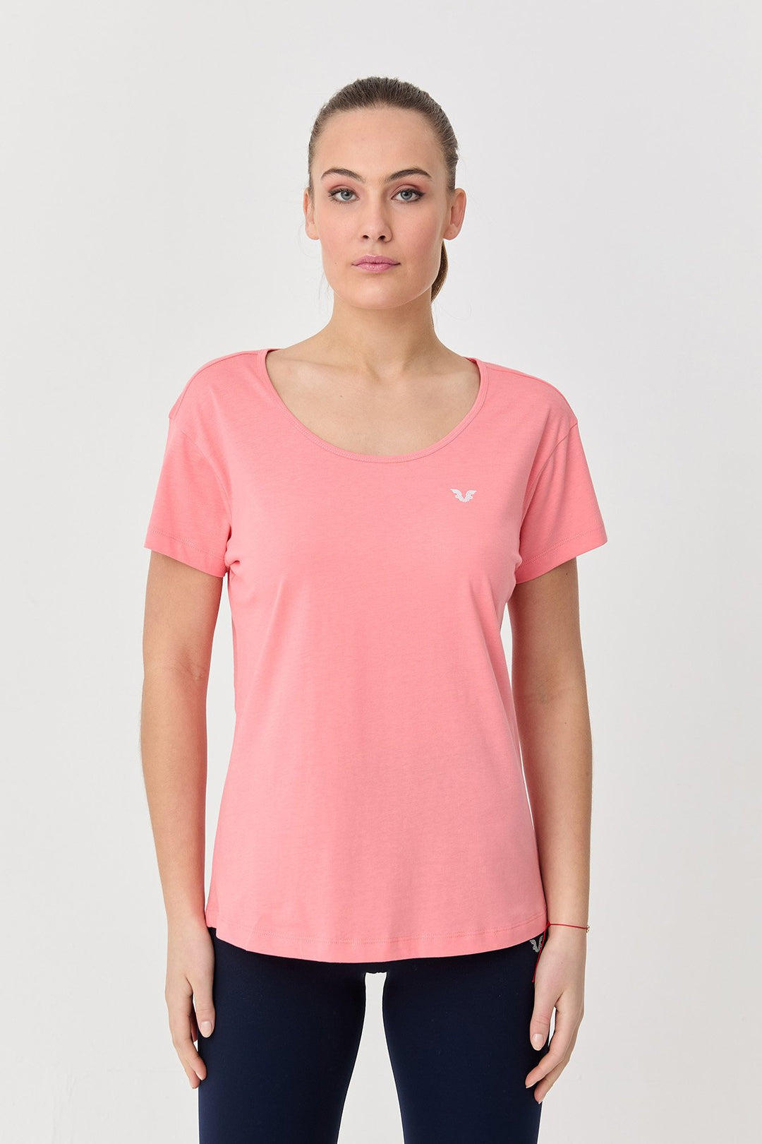 Damen Baumwolle Kurzarm T-Shirt