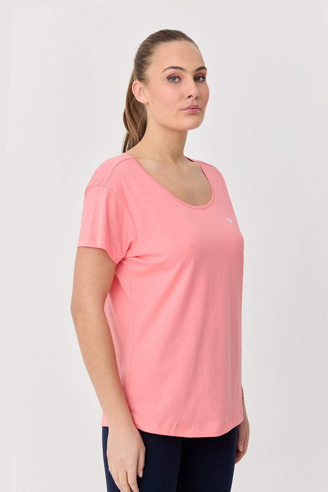 Damen Baumwolle Kurzarm T-Shirt