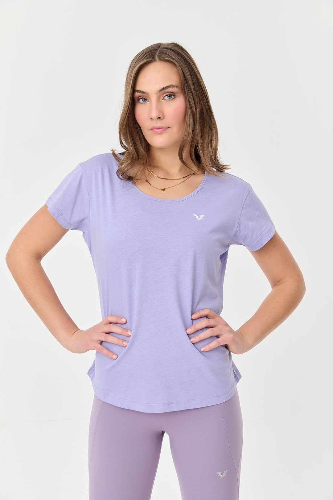 Damen Baumwolle Kurzarm T-Shirt
