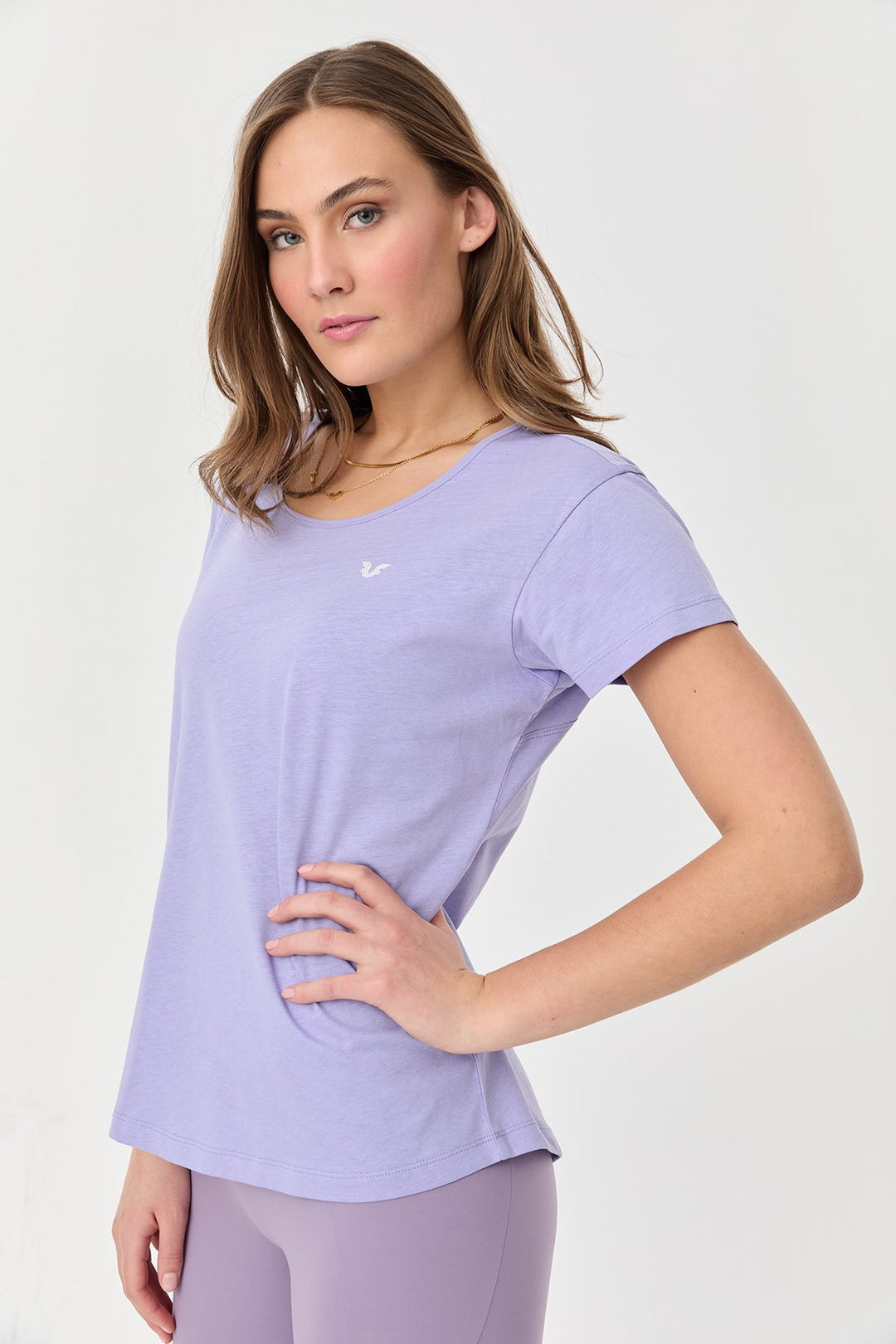 Damen Baumwolle Kurzarm T-Shirt