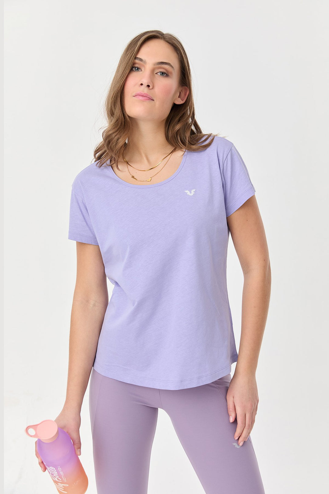 Damen Baumwolle Kurzarm T-Shirt