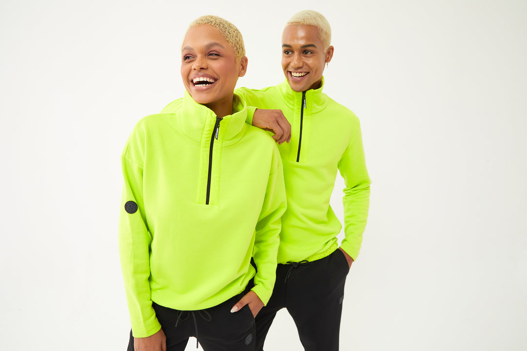 Damen-Sweatshirt-Trainingsanzug mit halbem Reißverschluss