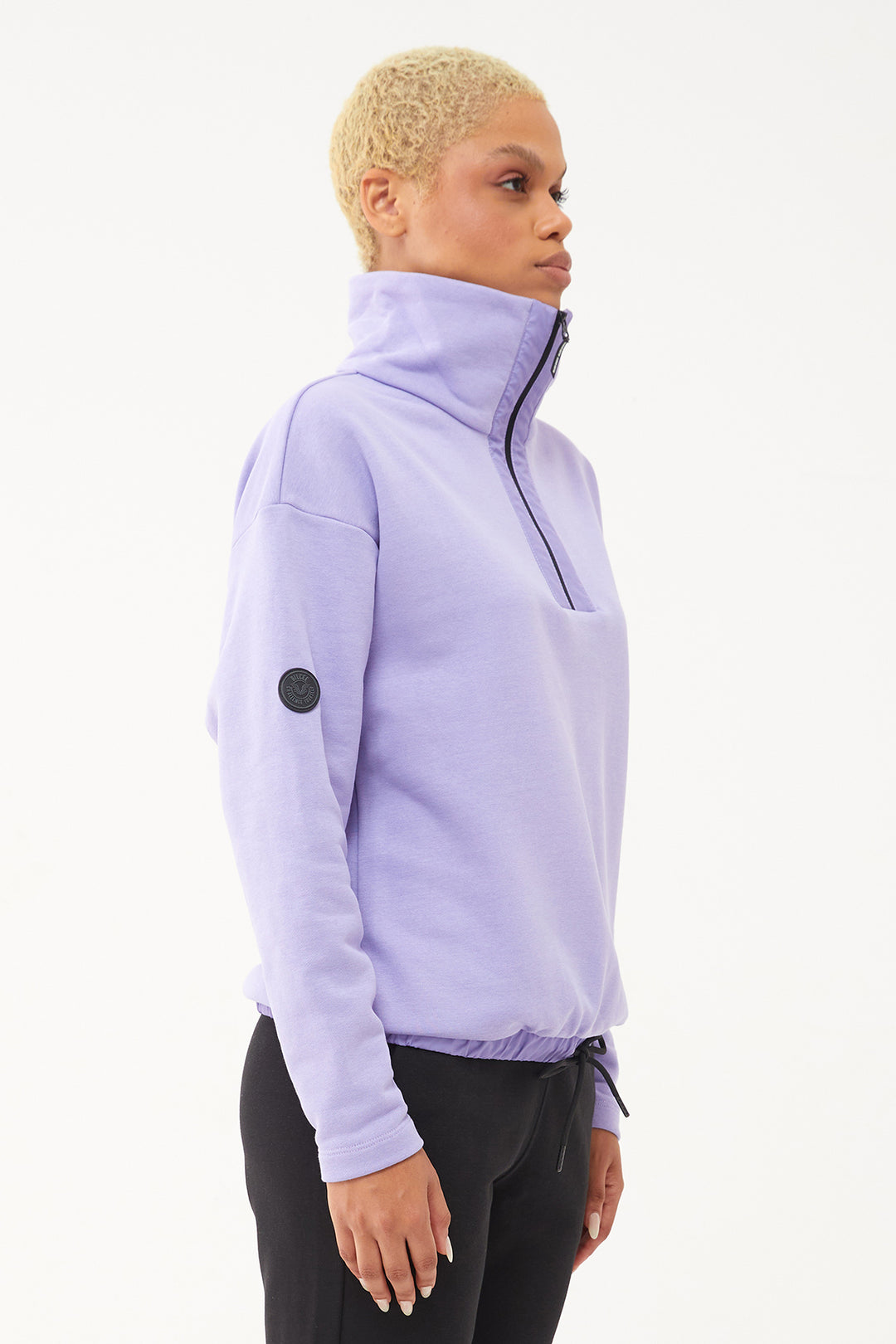 Damen-Sweatshirt-Trainingsanzug mit halbem Reißverschluss