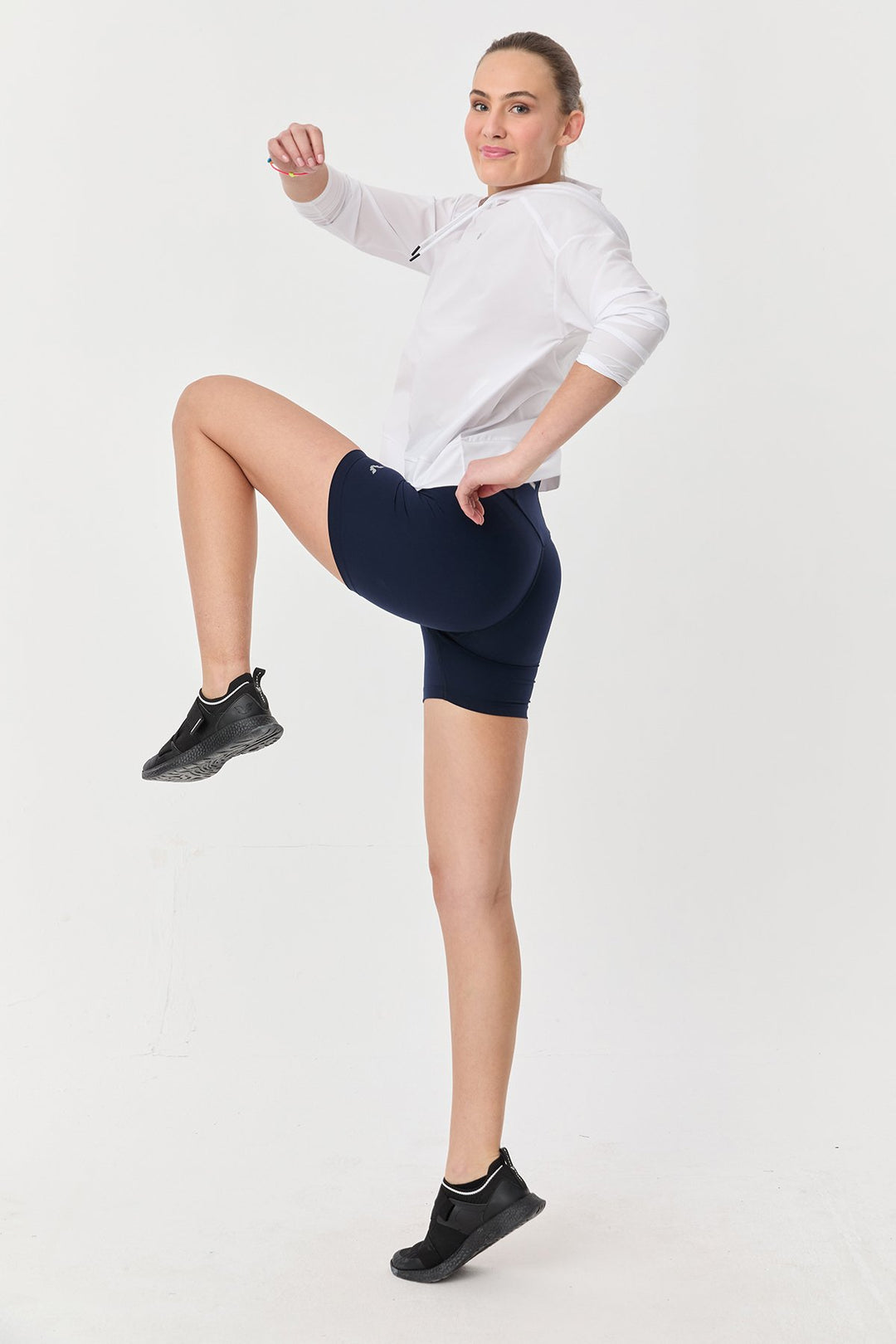 Damen Hohe Taille Kurze Länge Sport Leggings