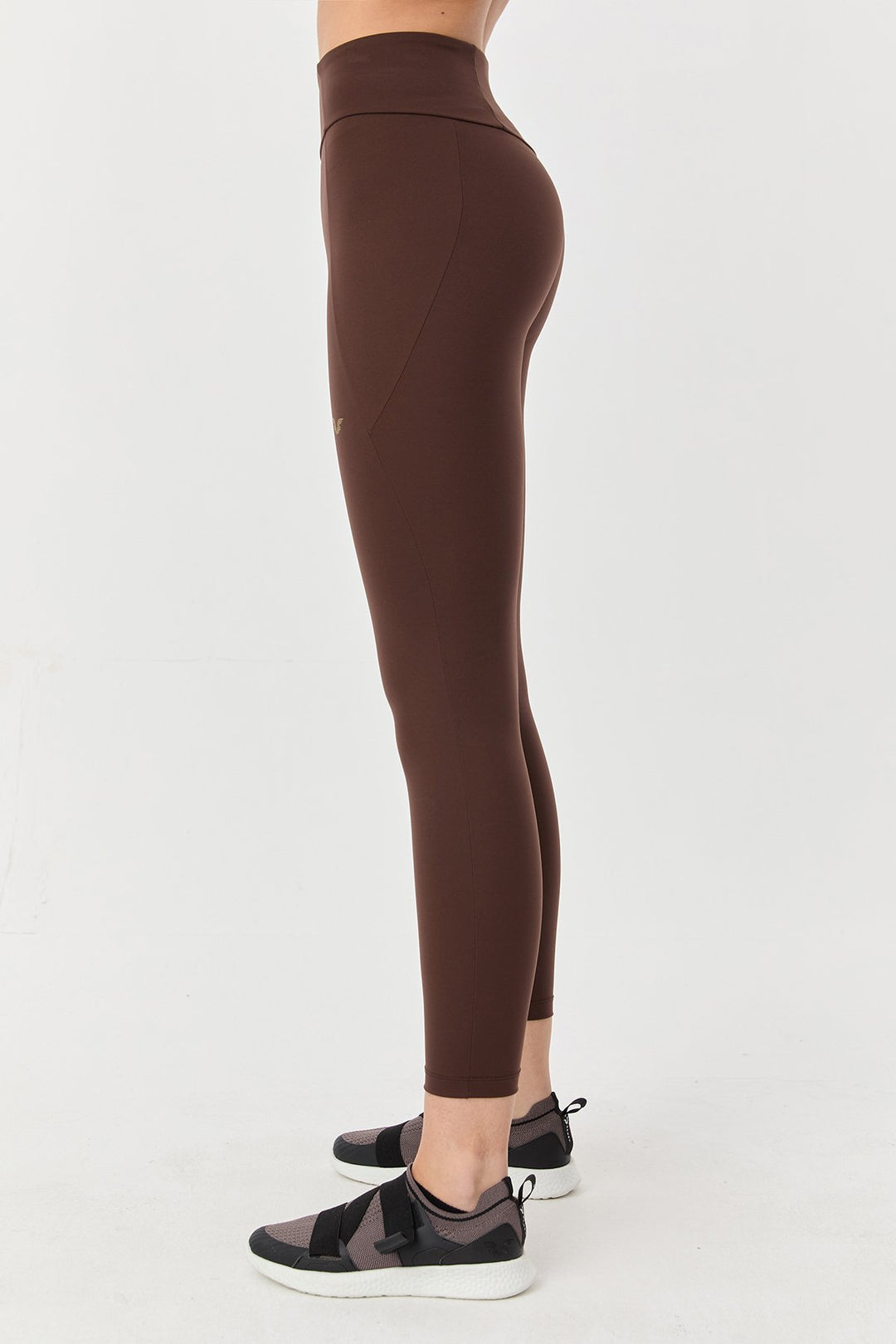 Damen Hohe Taille Formgebende Voll-Lycra Taschen Sport Leggings