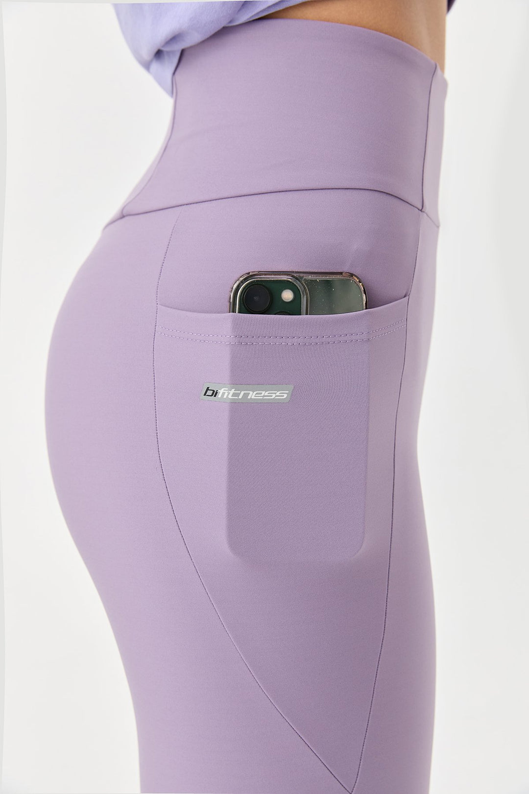 Damen Hohe Taille Formgebende Voll-Lycra Taschen Sport Leggings